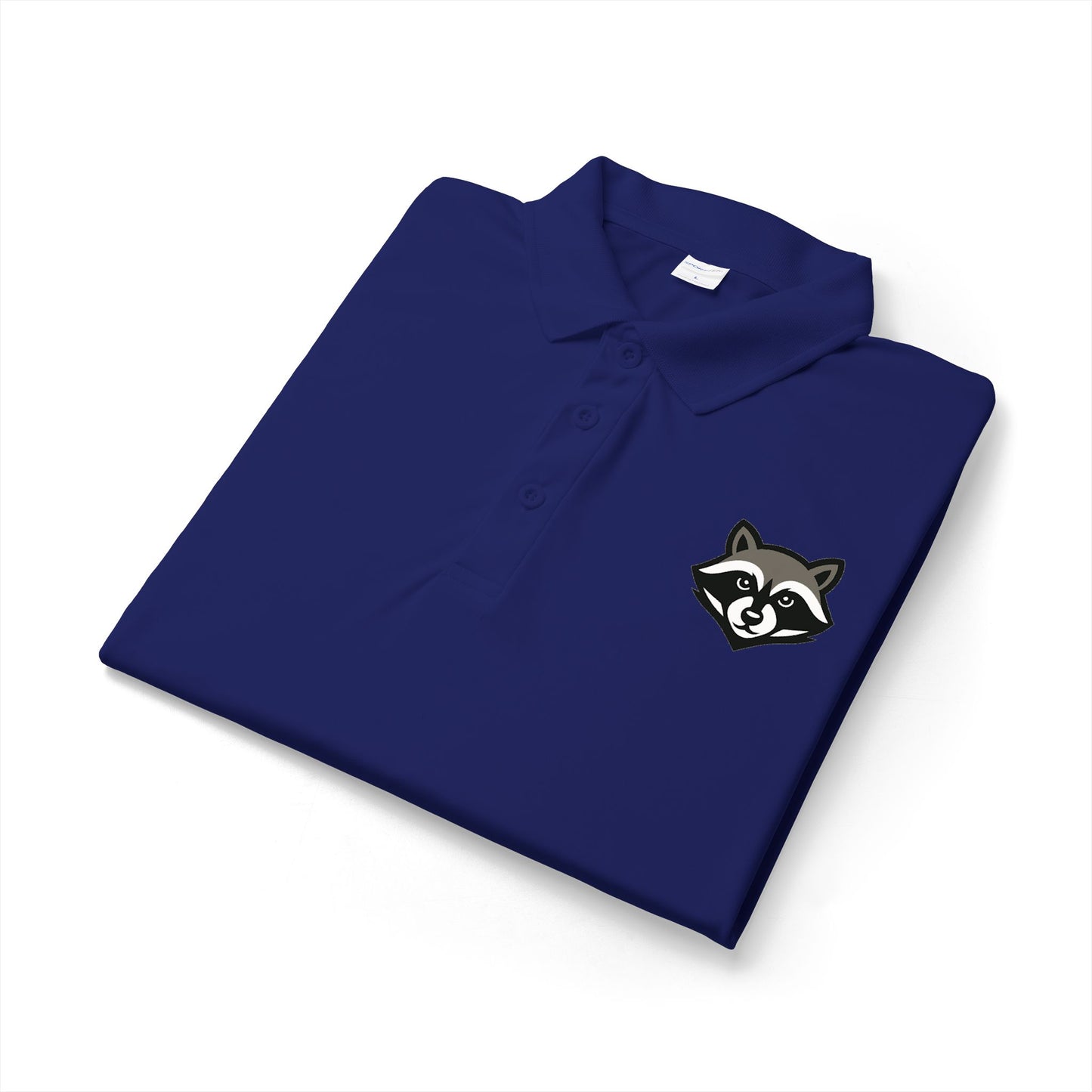 Raccoon Logo Polo Shirt — Classic Embroidered Casual Workwear