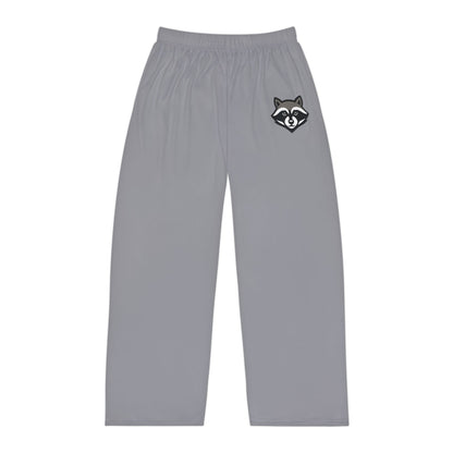 Raccoon Print Men’s Pajama Pants — Cozy Grey All-Over-Print Lounge Pants