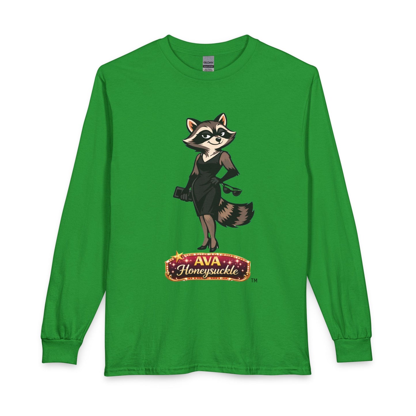Ava Honeysuckle Raccoon Graphic Long Sleeve Tee