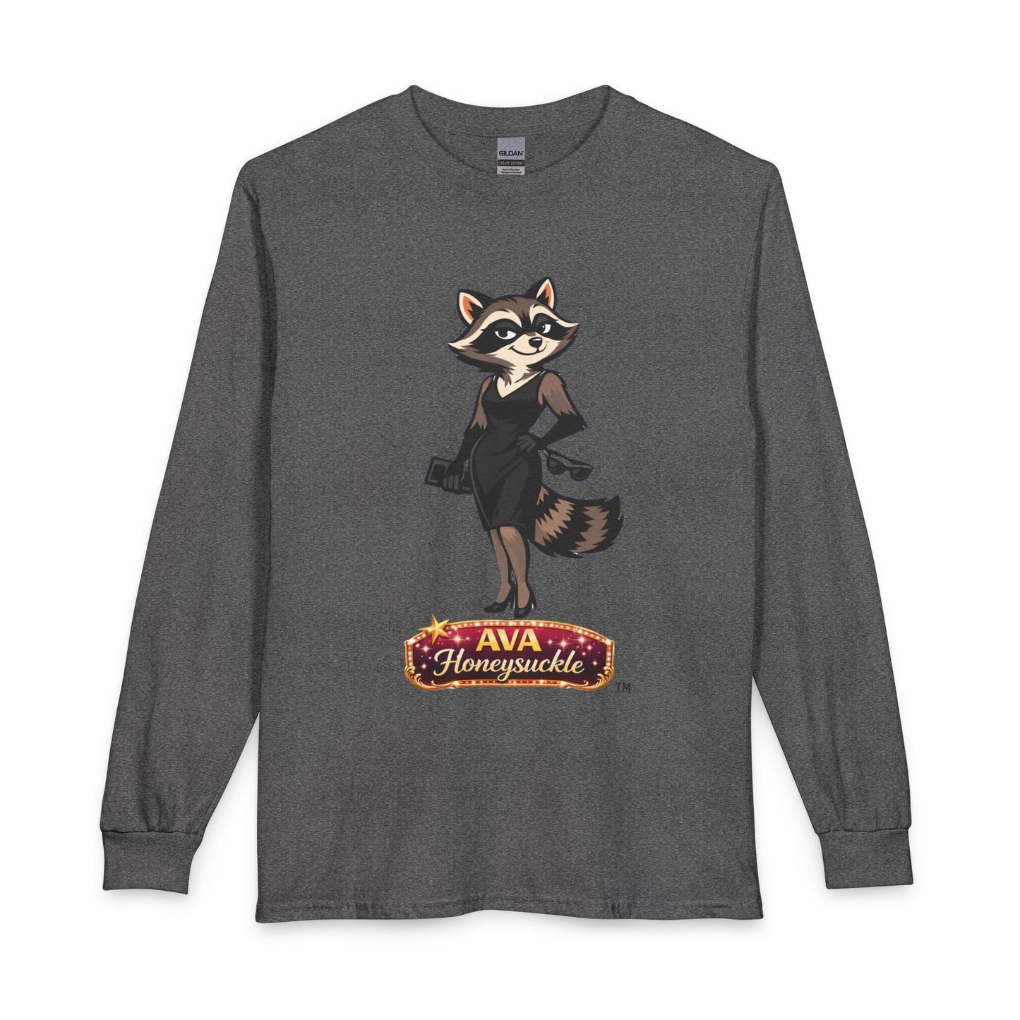 Ava Honeysuckle Raccoon Graphic Long Sleeve Tee
