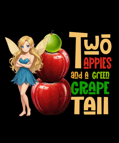 "Two Apples and a Green Grape Tall" - Men's Champion Crewneck Sweatshirt